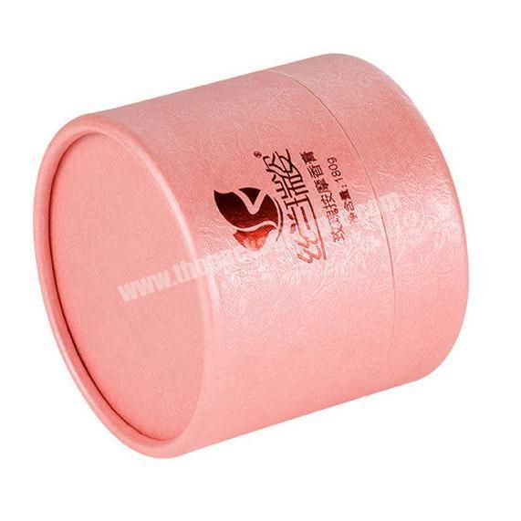 wholesale embossing pink packaging cosmetics box kraft paper tube with custom printed