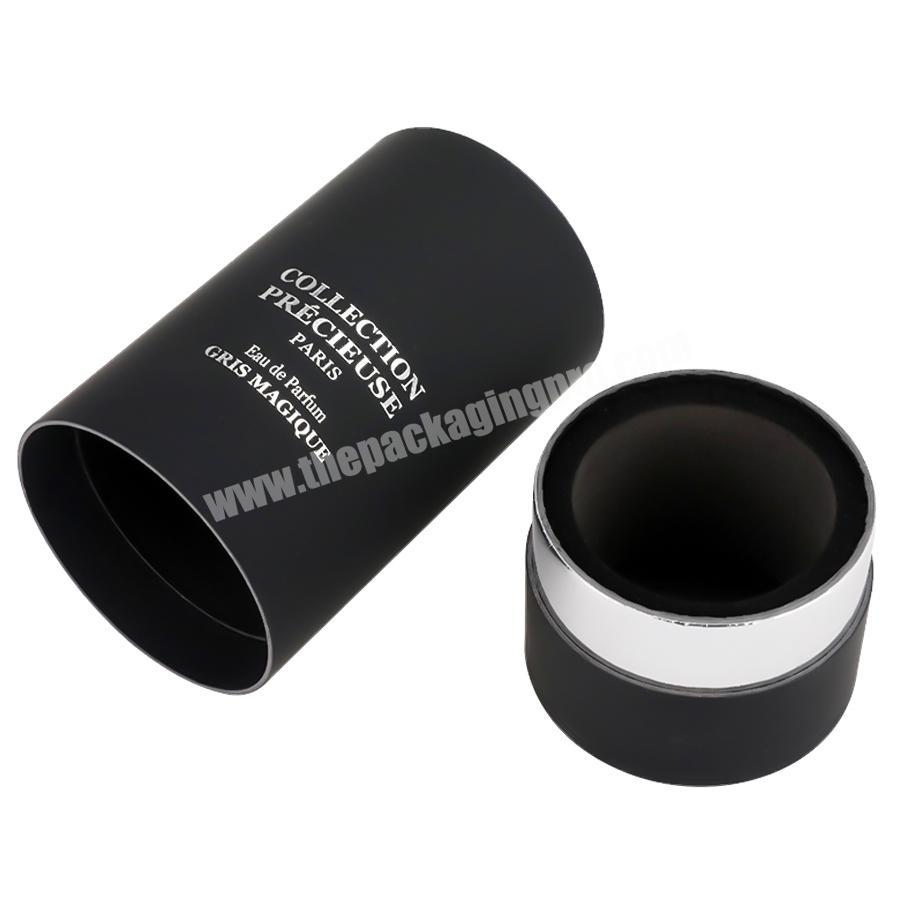 wholesale factory price black color foil UV printing round paper tube facial tissue cylinder box