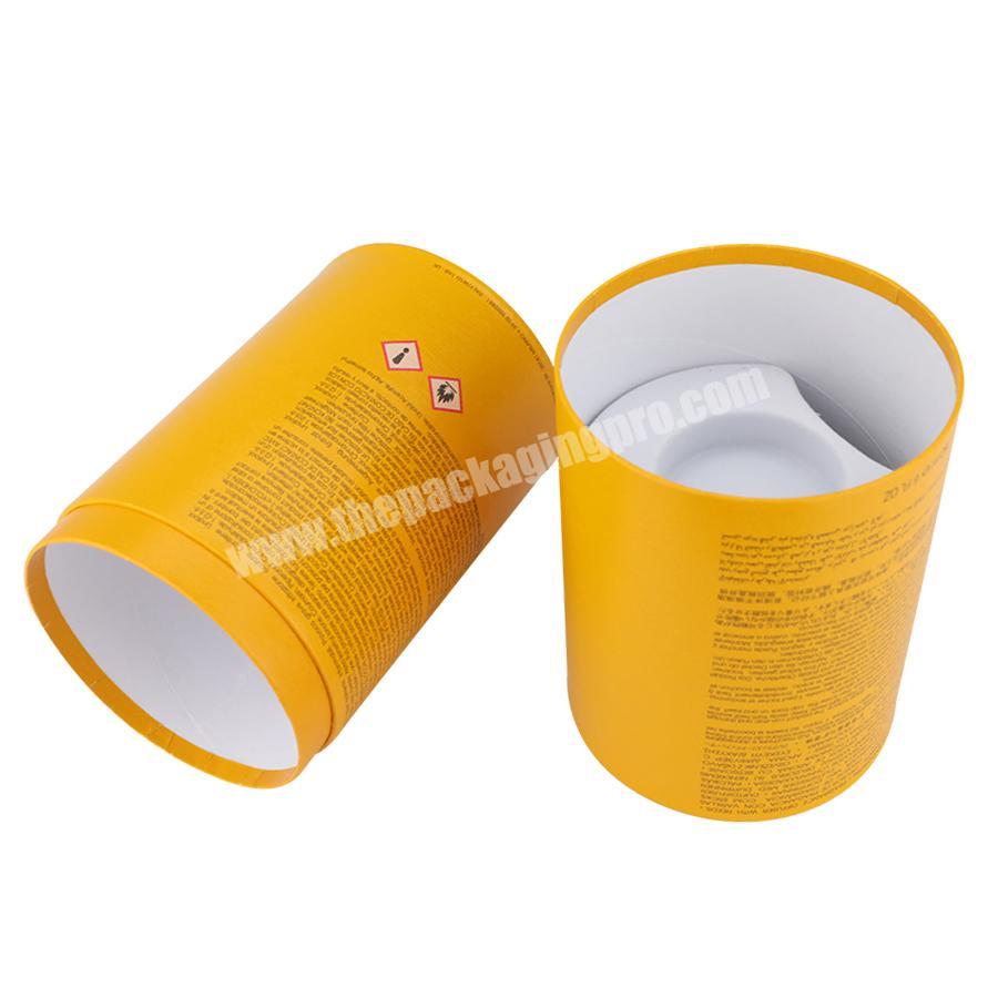 wholesale high quality recycled food grade tea packaging cylinder cardboard round box