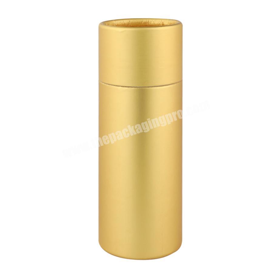wholesale large size high quality customized printed 250ml gold kraft cardboard paper tube