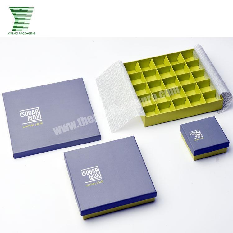 custom 2020 Factory wholesale custom Macaron chocolate box with plastic tray lattice packaging NYBZJJ 