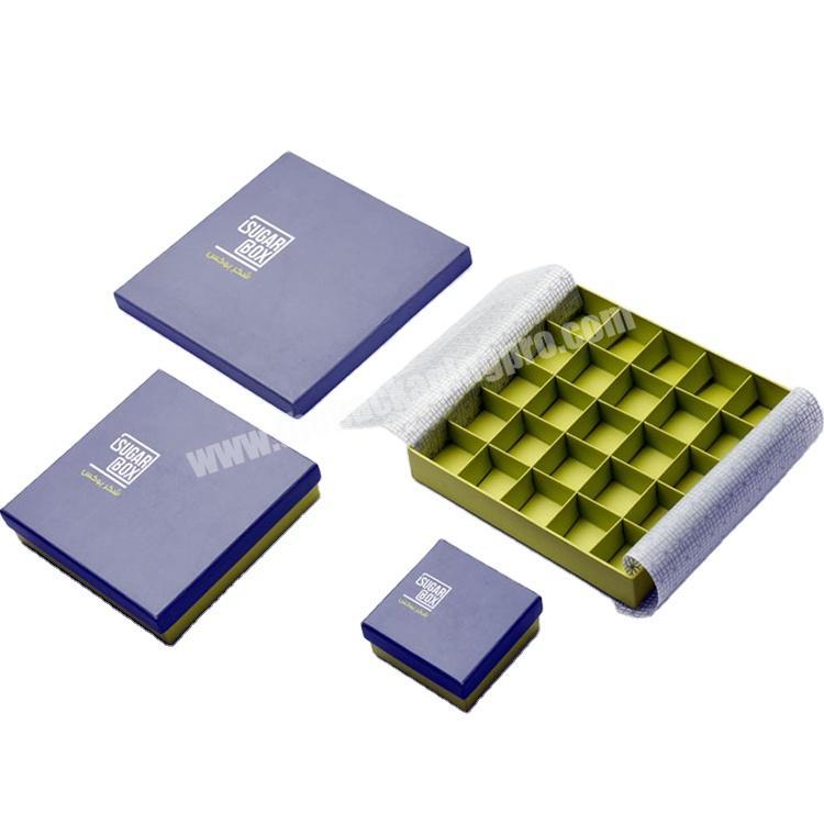 2020 Factory wholesale custom Macaron chocolate box with plastic tray lattice packaging NYBZJJ