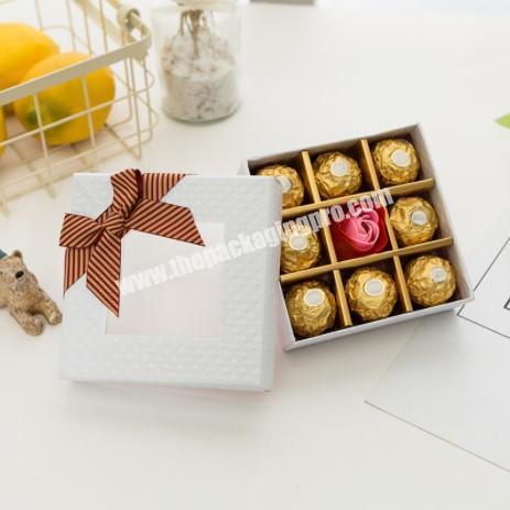 personalize 2020 Manufacturers wholesale custom girls Valentine's Day luxury chocolate truffle bow Christmas gift box window boxes NYBZJJ