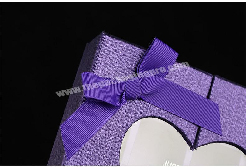 personalize 2020High quality manufacturers wholesale heart-shaped window box chocolate box bowknot gift box NYBZJJ