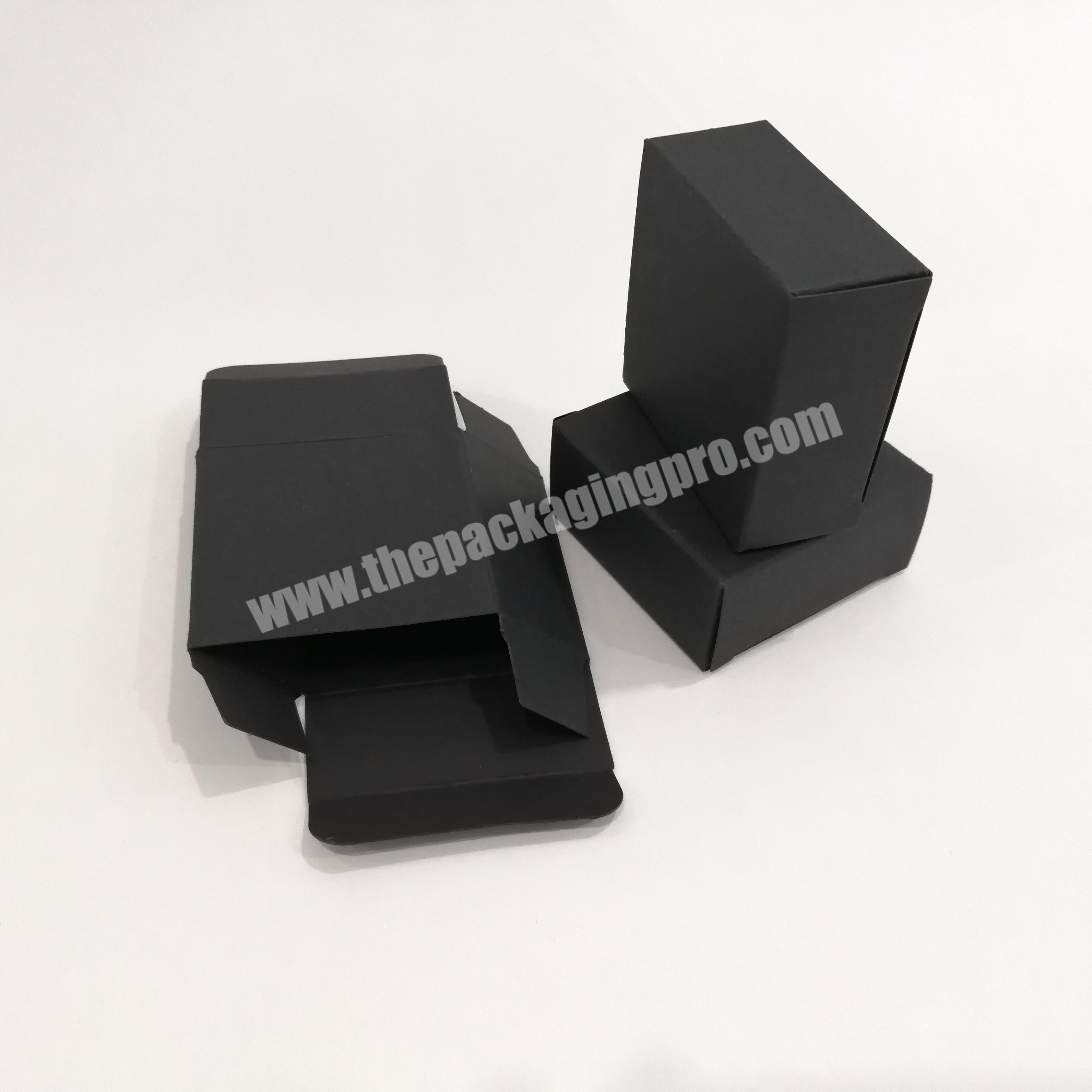 Black folding kraft paper box for soap packaging