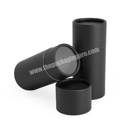 Custom Black Paper Tubes Cylinder Packaging With Spot UV