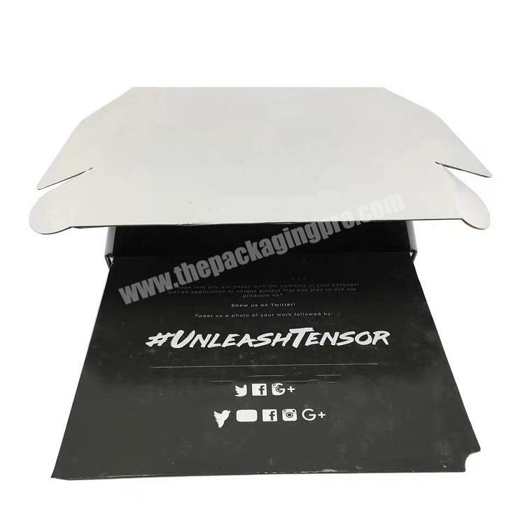 Custom Printed Glossy White Packaging Shoe Flip Cover Corrugated Cardboard Shipping Box