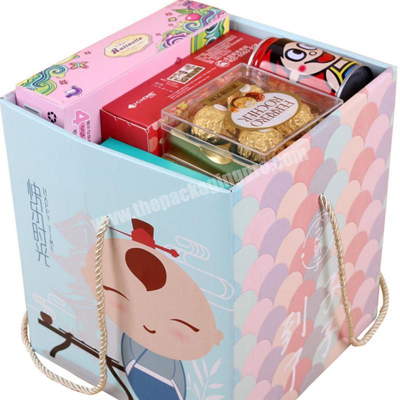 Decorative OEM Child Christmas Cardboard Storage Boxes With Lids