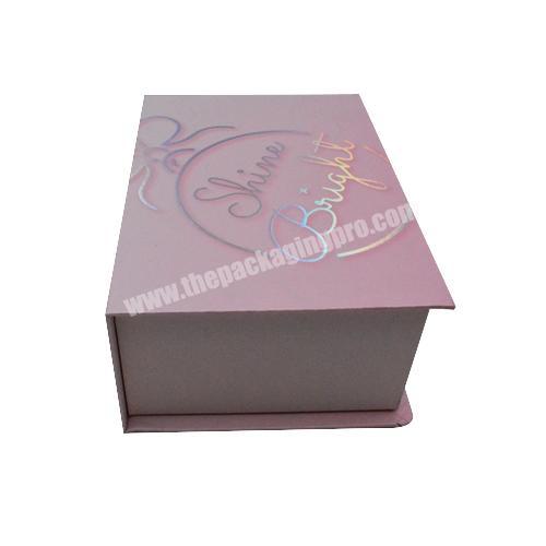 Manufacturer High Quality Custom Logo Pink Design Rigid Box with Ribbon for Weeding Dress Sweet Gift Packaging Box