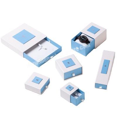New cheap jewelry box ring stud necklace packing box paper jewelry box customizable packaging