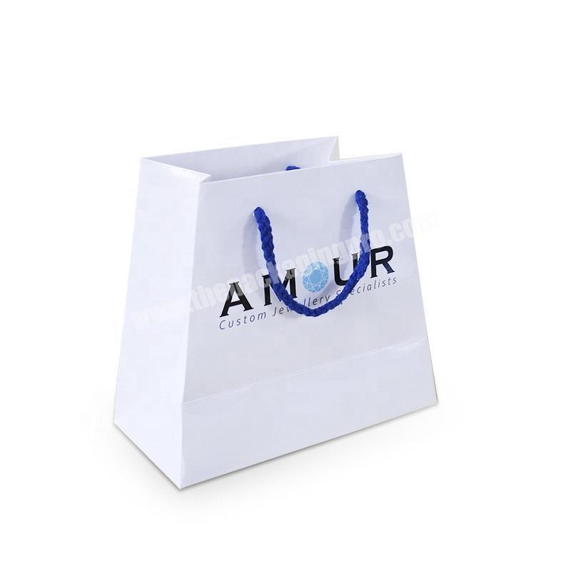 Recyclable printed paper bag with handles