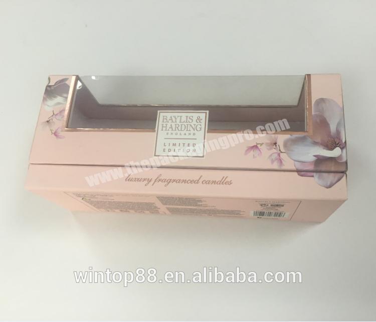 Windows Transparent Gift Cardboard Paper Printing Boxes Packaging