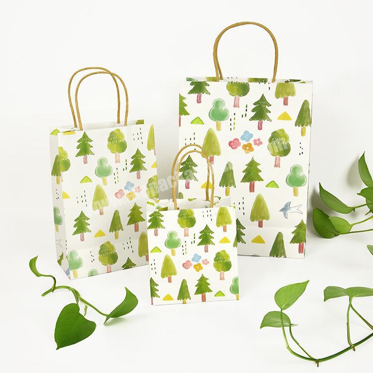 Wintop Kraft Printed Paper Bags with Paper Twisted Handles Christmas Design manufacturer