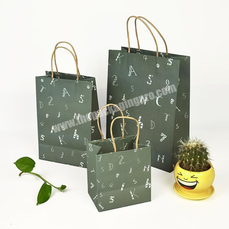 Wintop Kraft Printed Paper Bags with Paper Twisted Handles Christmas Design