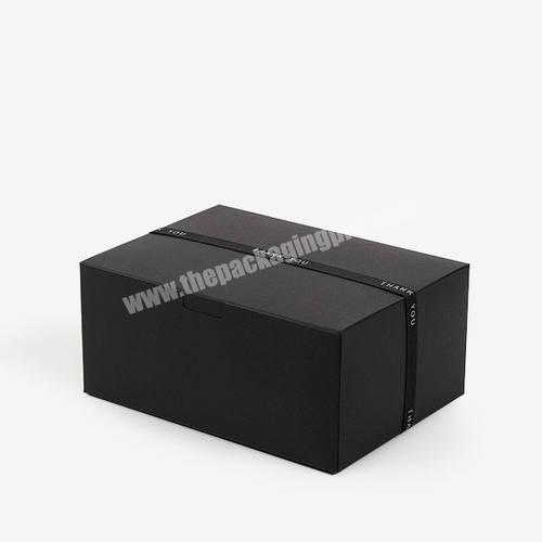 black gift box black packaging box  cookie clothes box