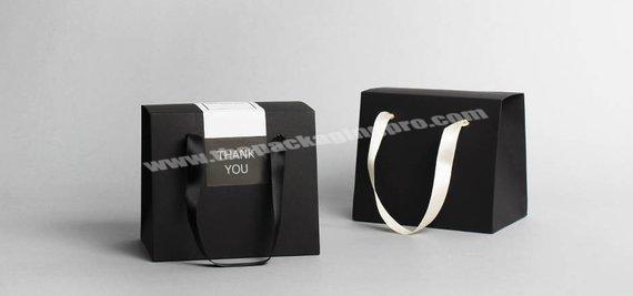 custom black gift boxes with straps box bag bag shape box 