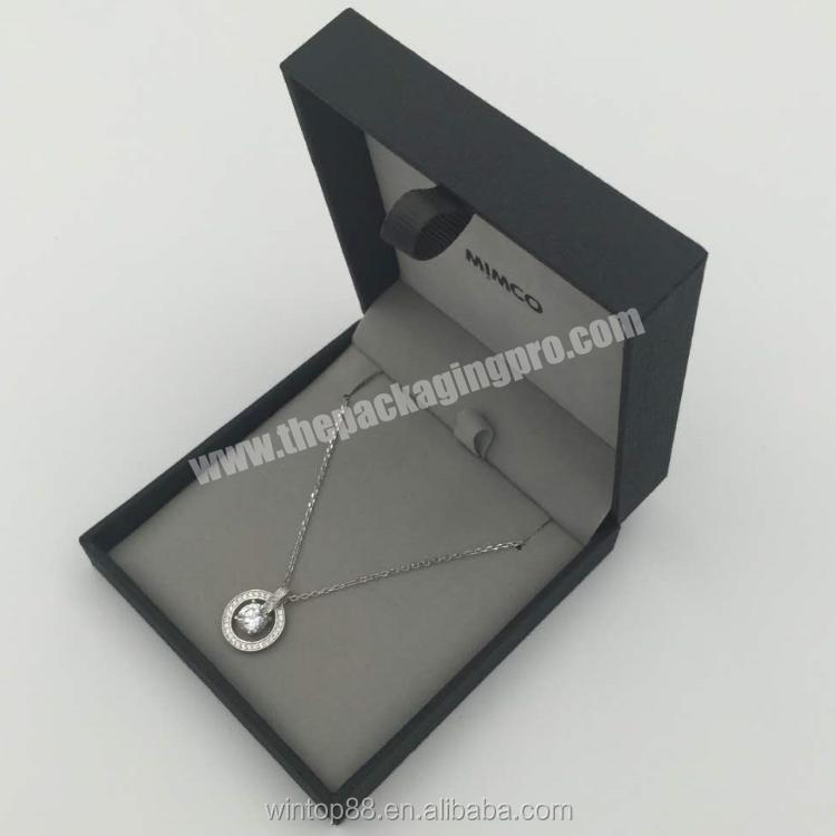 black jewelry box Velvet Paper Display Plastic Printed Packaging Boxes Manufacture customized recycle