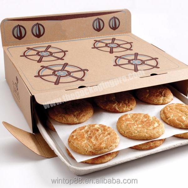 kraft paper food boxes packaging take away cookies box
