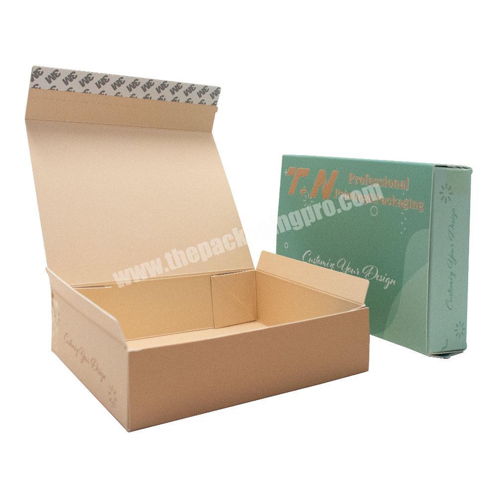 2022 Custom Logo Modern Delivery Gift Box Mailer Packaging Foldable Clamshell Card Shipping Box