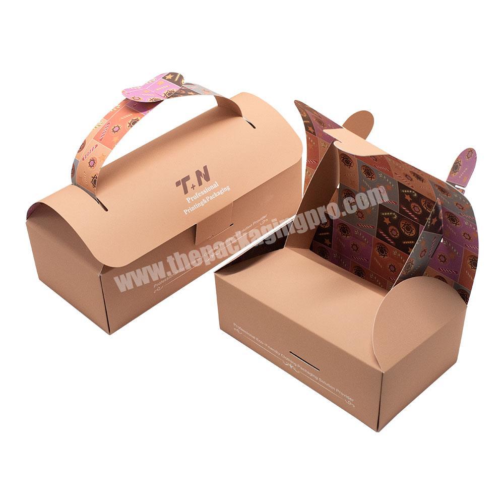 2022 hot sale custom printing eco-friendly kraft paper food package box packaging cake paper box