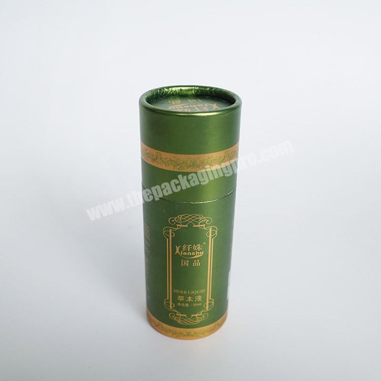 Biodegradable Custom Green Cardboard Paper Tube with Logo Hot Stamping wholesaler