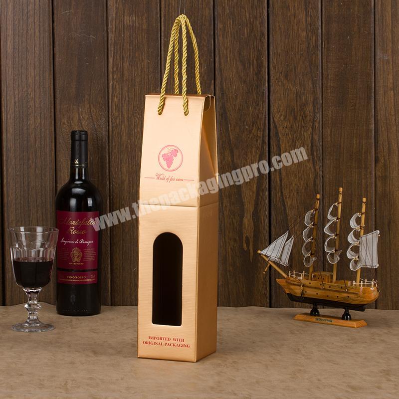 custom Colorful corrugated wine gift boxes hardcover champagne flute gift box for single bottle and two bottles 