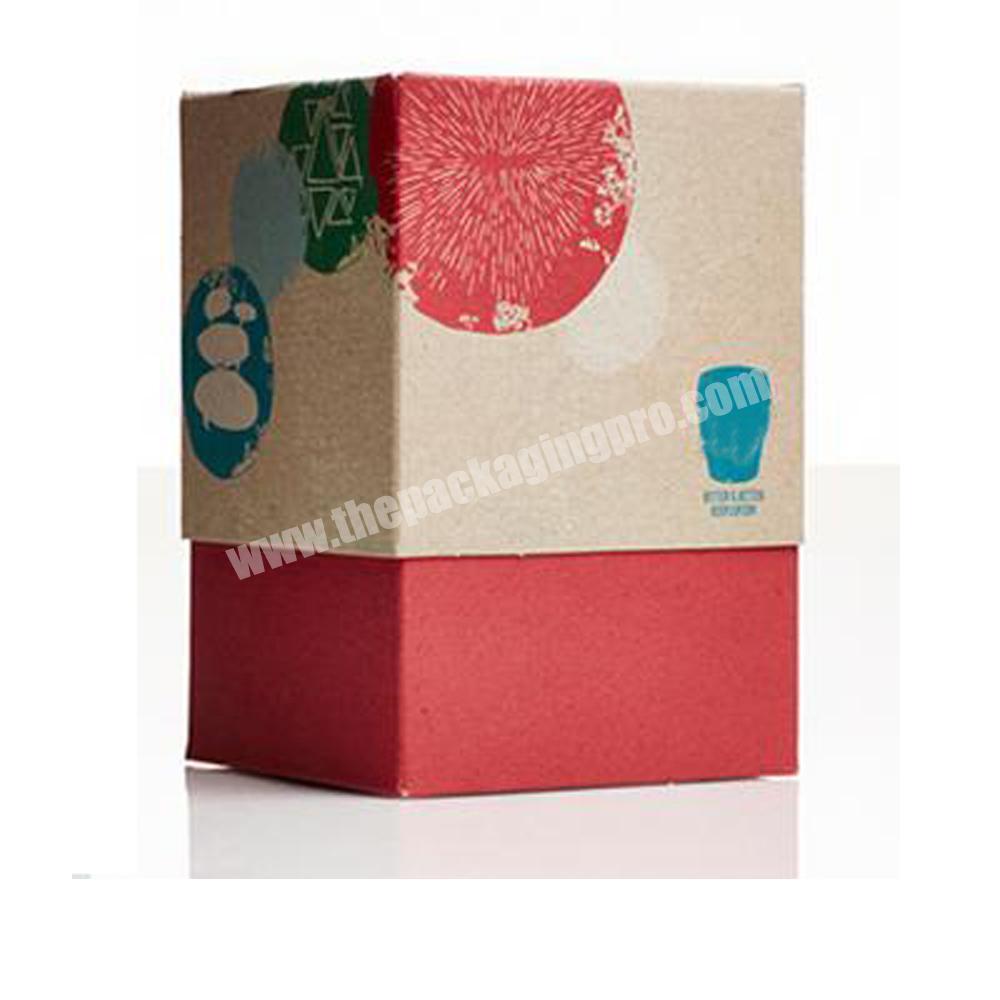 Colorful kraft mailing box with soy ink printing
