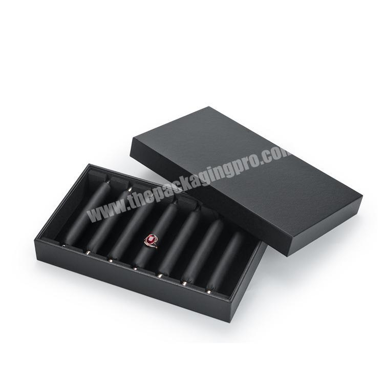 Custom Boxes For Jewelry Packing PU Leather Jewelry Organizer for Ring Jewelry Display Paper Box