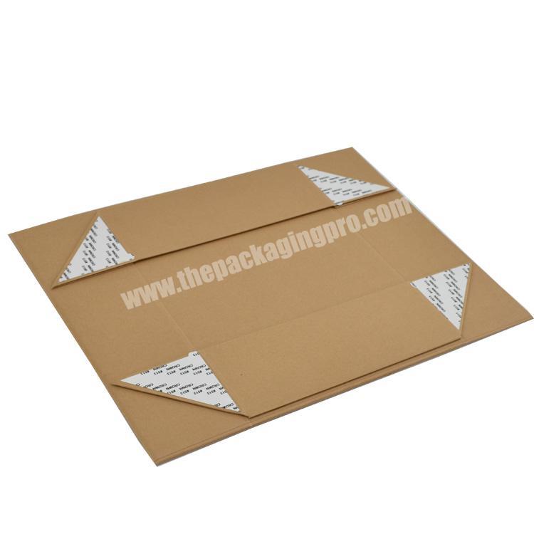 Custom Brown Recycle Electronics Kraft Paper Flat Magnetic Packaging Cardboard Gift Folding Boxes
