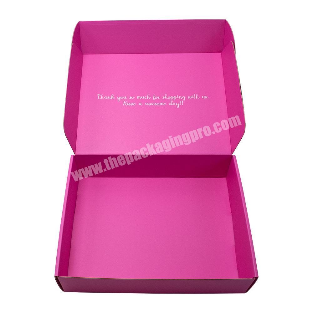 Custom Folding Style Eco Friendly Pink Color Cardboard Paper Packaging Gift Cosmetic Shoe Mailer Box Corrugated Box