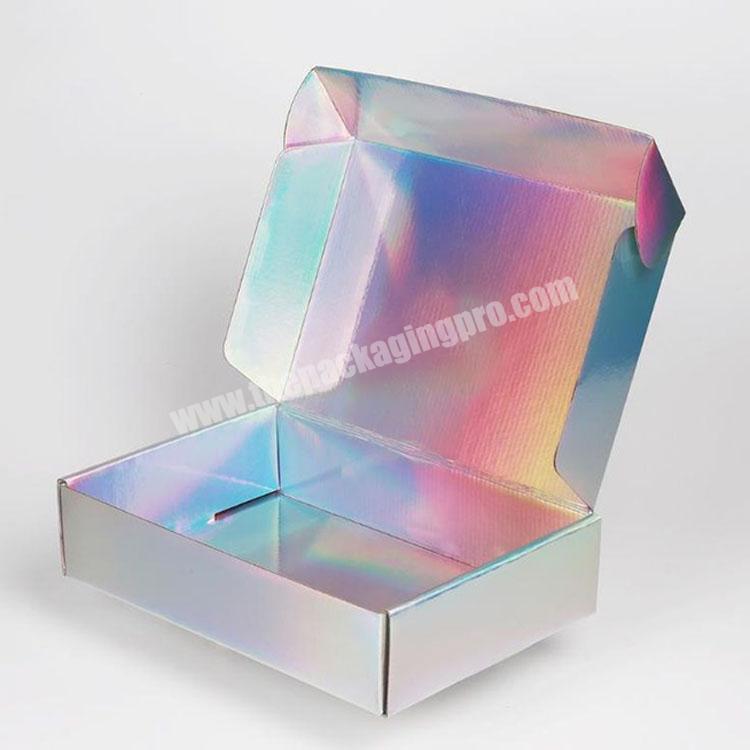 Custom Large Top Lid Rainbow Shipping Flat Corrug Cardboard Container Products Water Proof  Paper Shipping Boxes