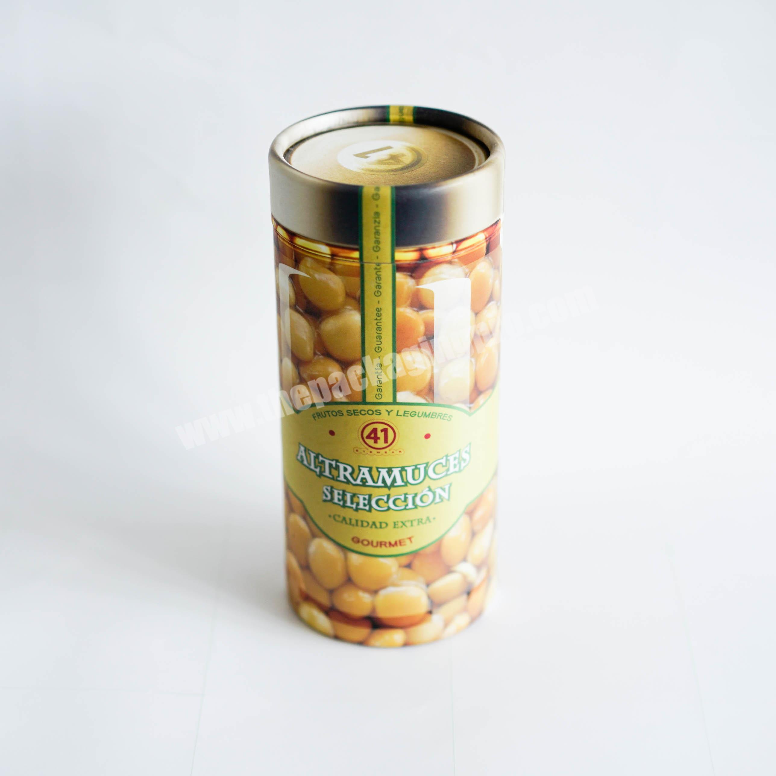 Custom Paper Round Food Grade Cardboard Box Kraft Cylinder Packaging for Noodles
