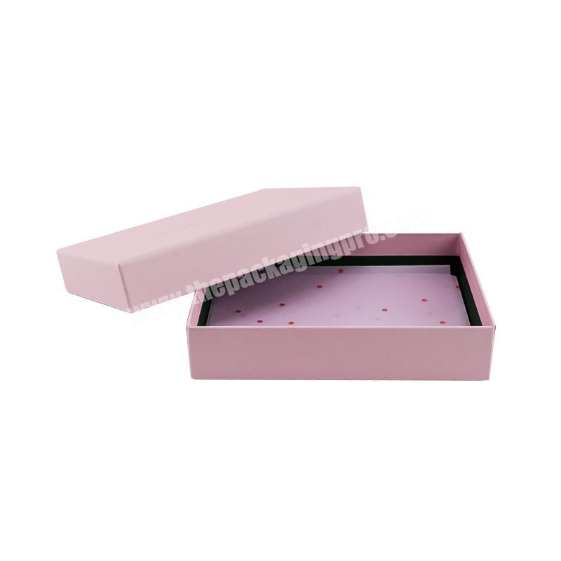 Custom Small Clothing Packaging Box Luxury Paper Cardboard Lid And Base Box For Shirt Package