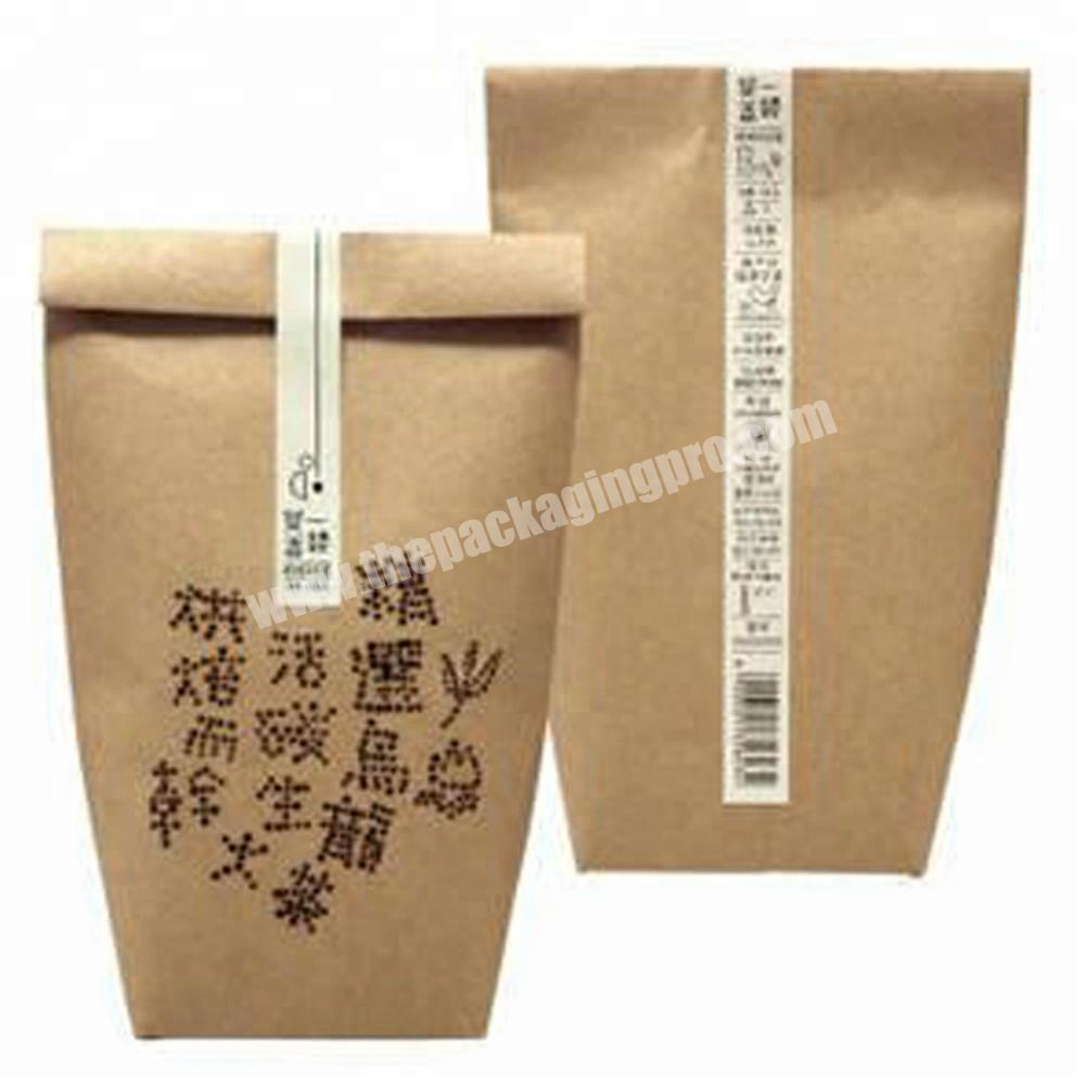 Custom biodegradable kraft paper tea packaging box with the food grade film