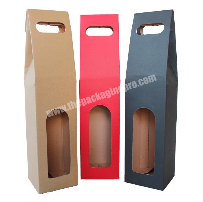 Custom high quality corrugated cardboard paper box champagne bottleglass gift box factory