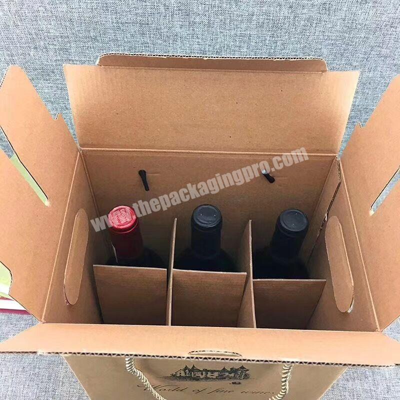 custom Customized logo acceptable hardcover champagne flute gift box corrugated wine gift boxes 