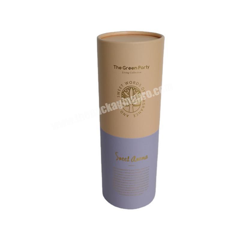 Delicate kraft paper boxes recycled round kraft paper tube printed packing tube factory
