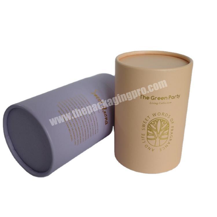 personalize Delicate kraft paper boxes recycled round kraft paper tube printed packing tube