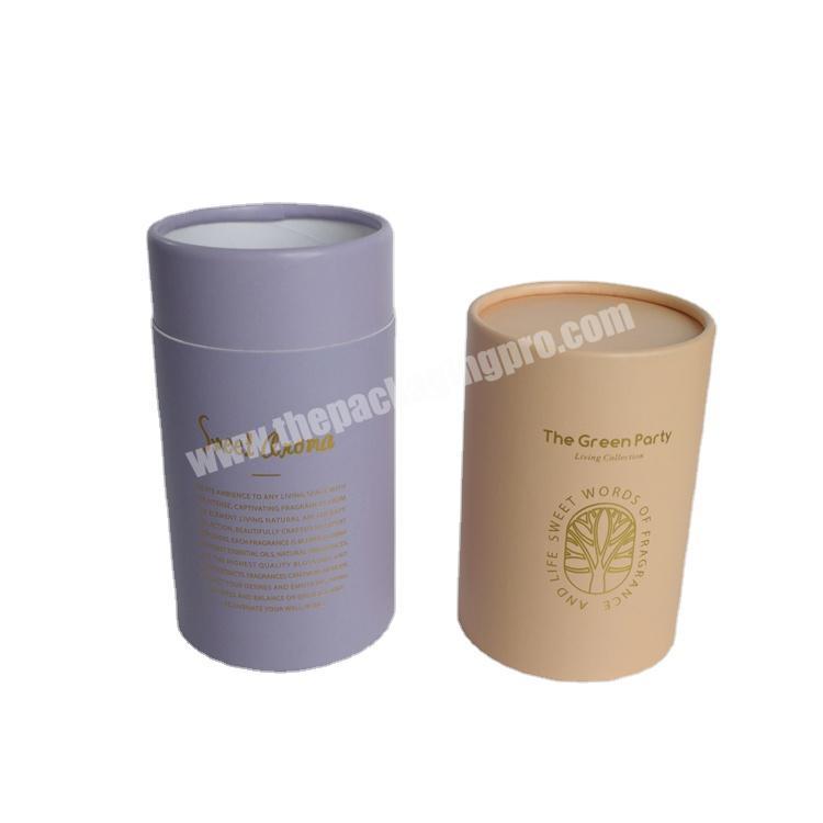 custom Delicate kraft paper boxes recycled round kraft paper tube printed packing tube 