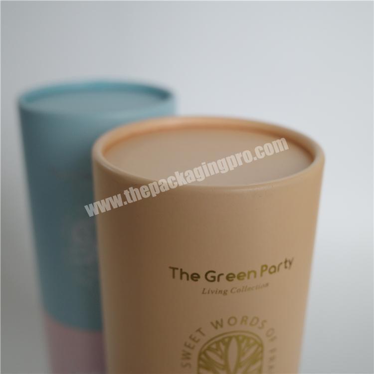 Delicate kraft paper boxes recycled round kraft paper tube printed packing tube