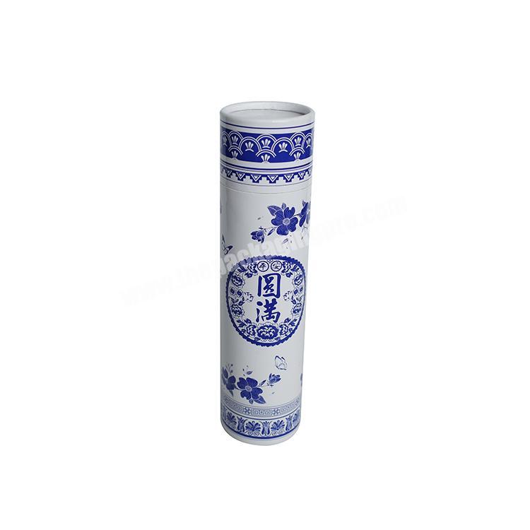 Eco Friendly Paper Colorful Cylinder Packaging Tube with White Card Inner Pipe