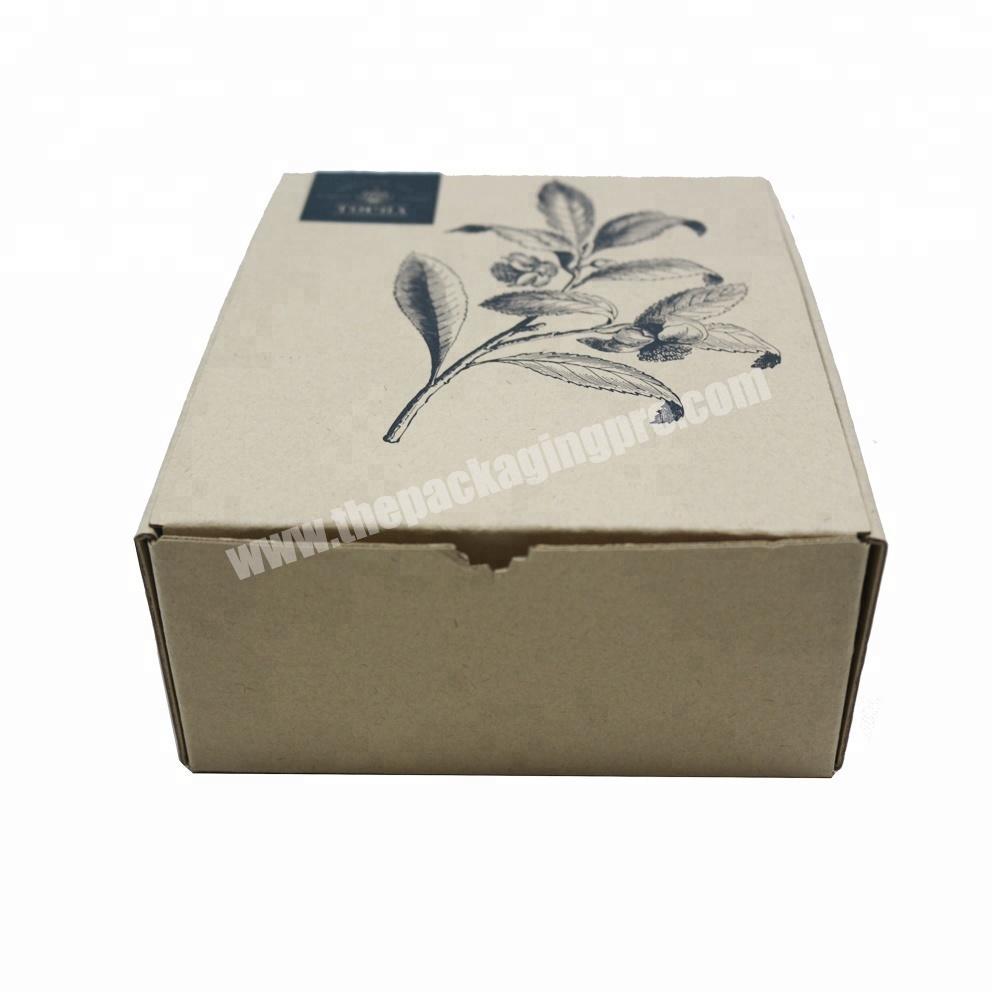 High quality craft paper gift packaging cardboard box recycled kraft paper box factory