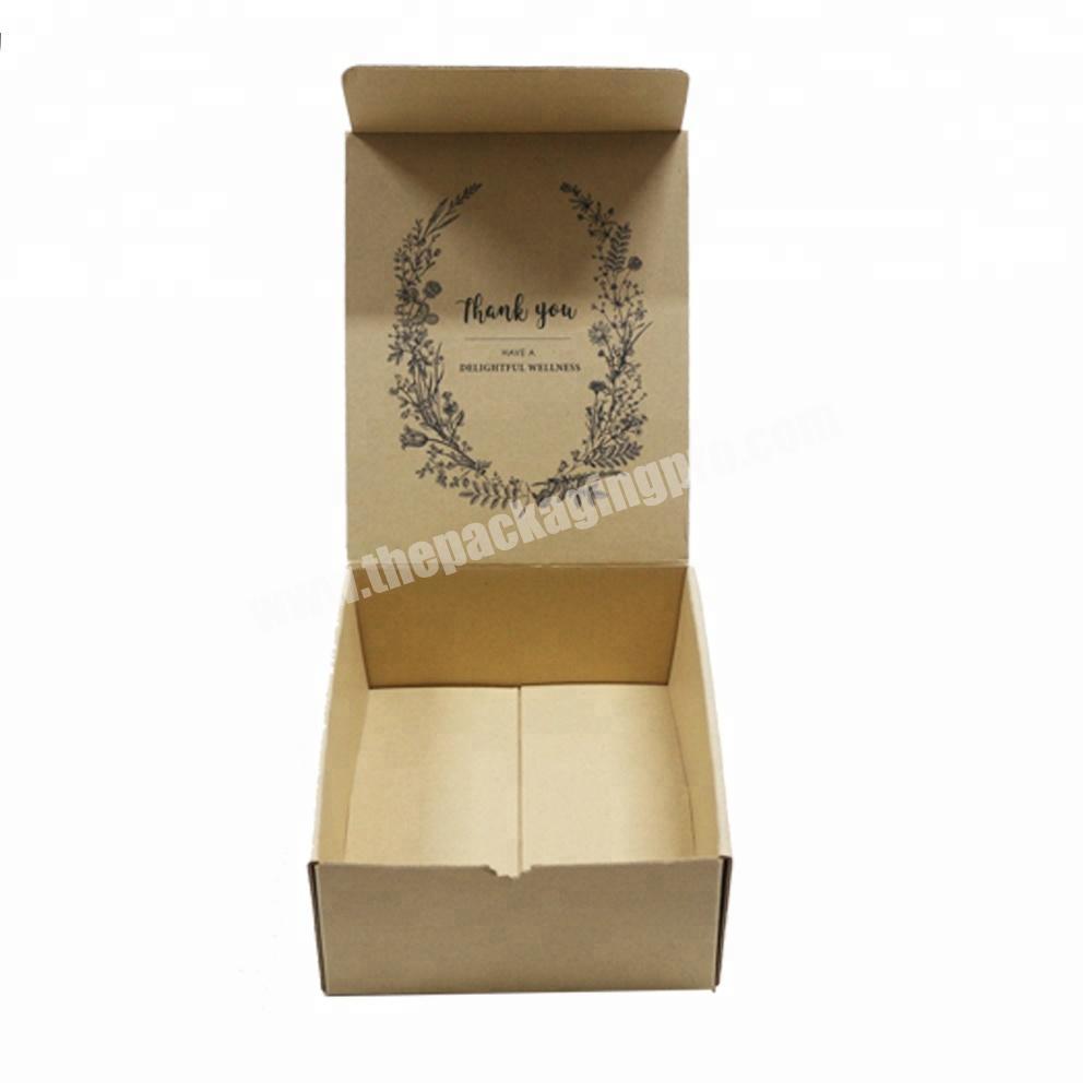 custom High quality craft paper gift packaging cardboard box recycled kraft paper box 