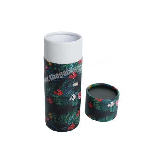 Logo Printed Strong Push Up Paper Packaging Tube, 100% Recycled Custom Round Large Paper Tube Packaging with Lid