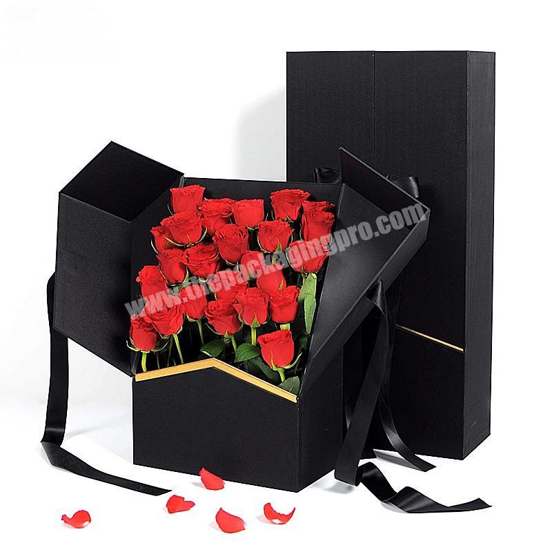 Luxury Custom Printing Bridesmaid Proposal Cardboard Rose Gift Flower Packing Paper Boxes