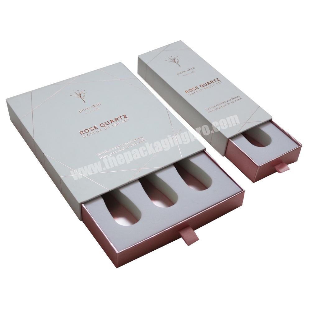 Luxury cosmetic makeup brush set packaging gift box