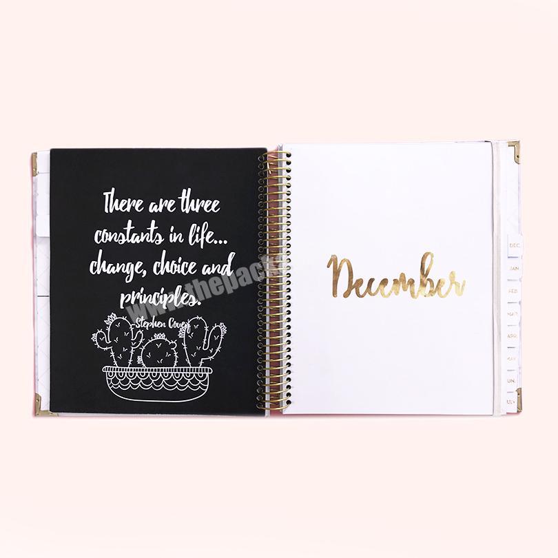 Personalized 2020  2022 Gold Coil Planner Notebook Journal Custom