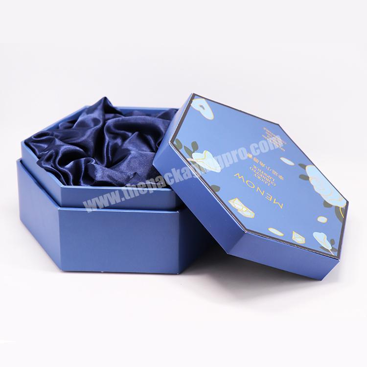 Printing Factory Hexagon Shape Cardboard Custom Logo Printing Empty New Year Gift Packaging Paper Boxes