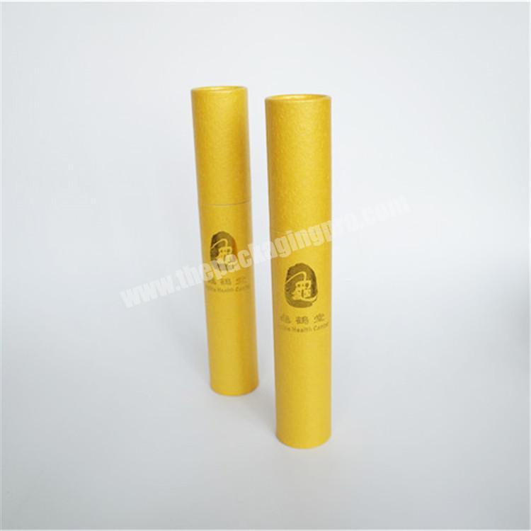 Recycled Yellow Thin Round Kraft Paper Core Tube Packaging Cardboard Paper Tube