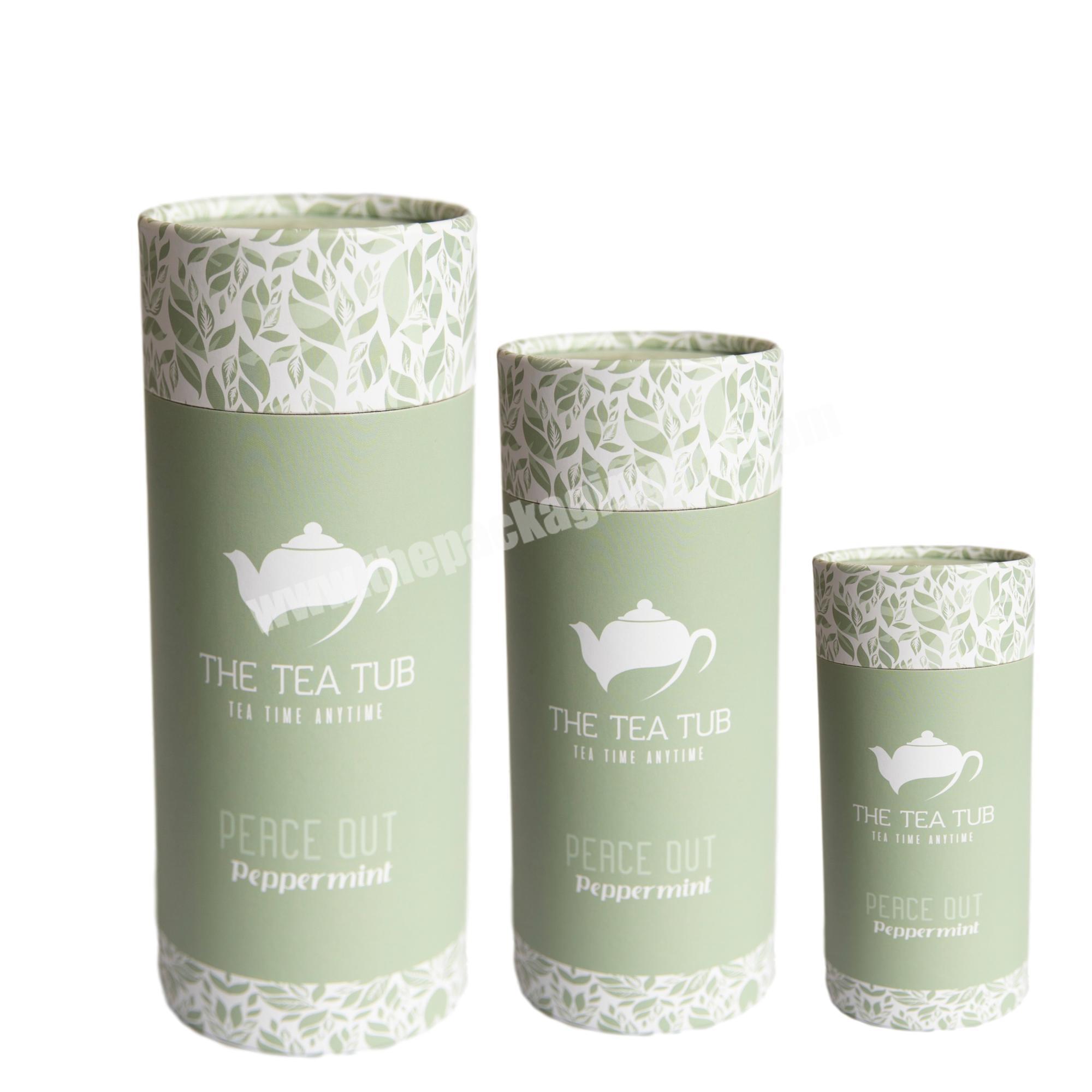 Wholesale Custom Paper Luxury Cardboard Gift Box Chinese Herbal Tea Leaf Paper Tube Packaging